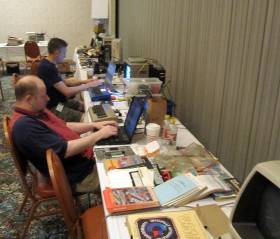 Hacking away on the Commodore 64s. Hacking away on the Commodore 64s.